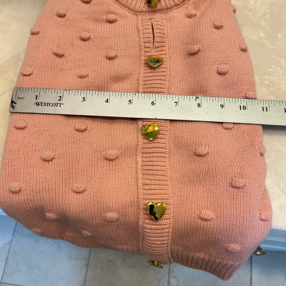 Dog Sweater, Pink with Gold Heart Buttons, NWOT, by Shabby Chic, Sz Medium - Picture 8 of 11